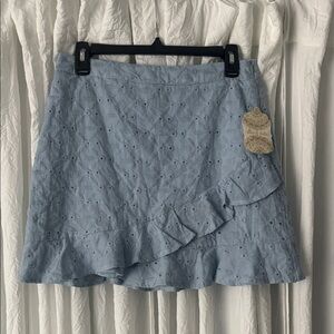 Altar'd State Asymmetrical Light Blue Skirt
